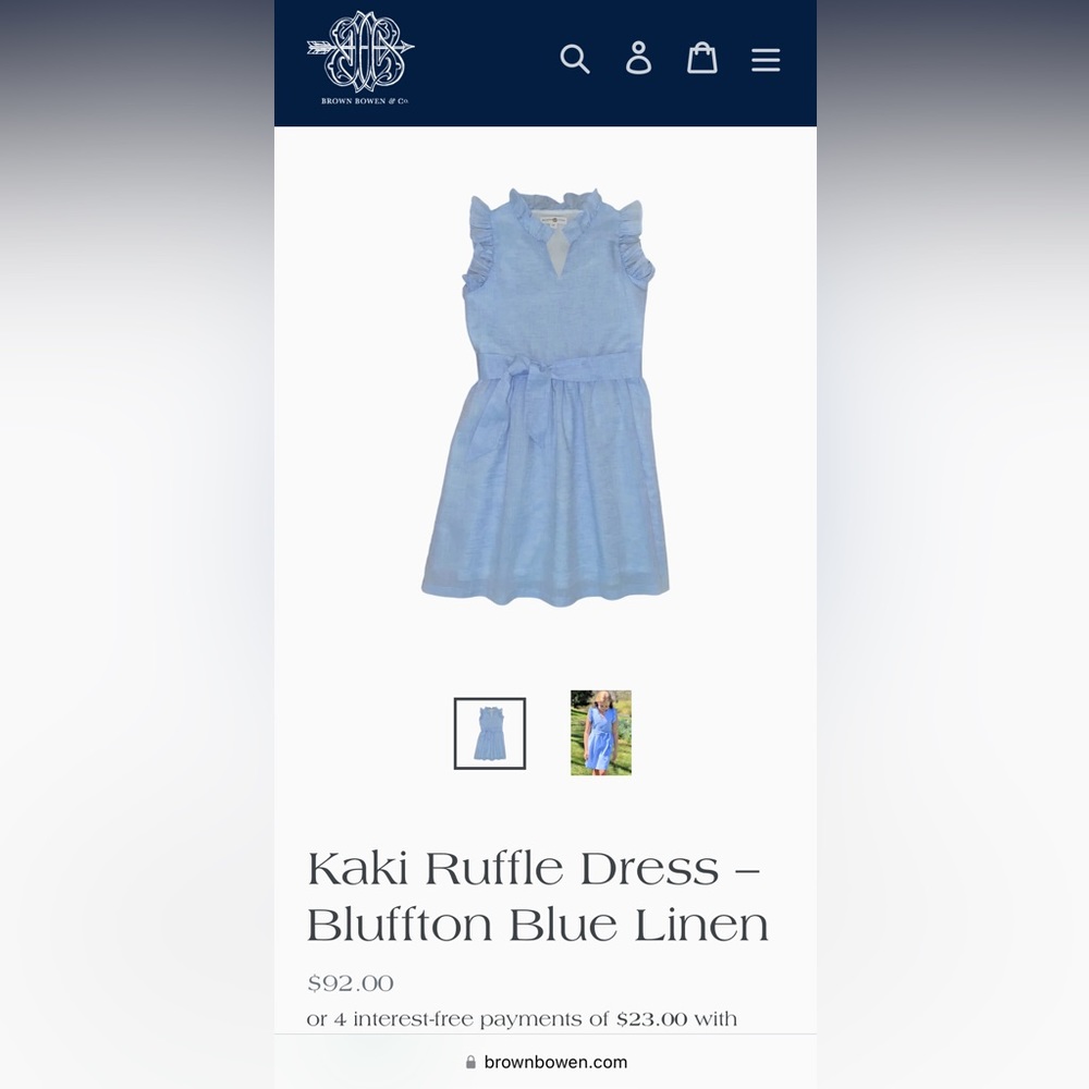 Brown Bowen and Co Girls Botique Dress NWT
Size 4.  
Retails new for $92